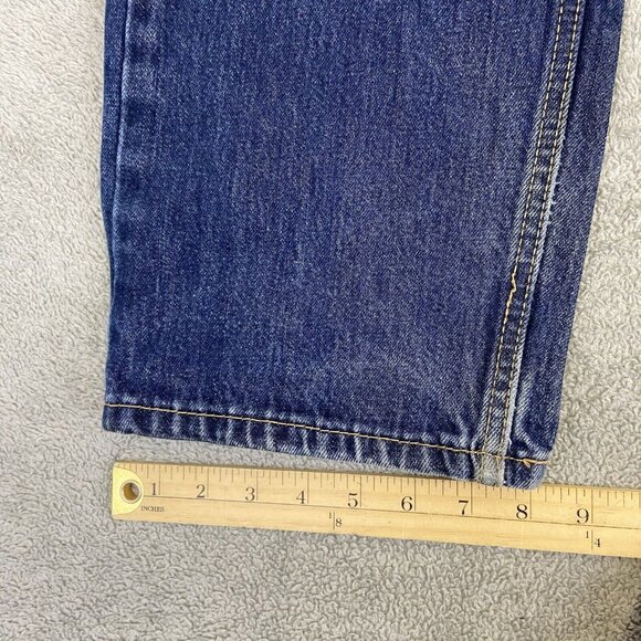 Levi's 505 Straight Fit Jeans Mens 38x32 (Fits 38x31) Medium Denim Blue - Picture 4 of 11